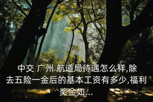  中交 廣州 航道局待遇怎么樣,除去五險(xiǎn)一金后的基本工資有多少,福利獎金如...