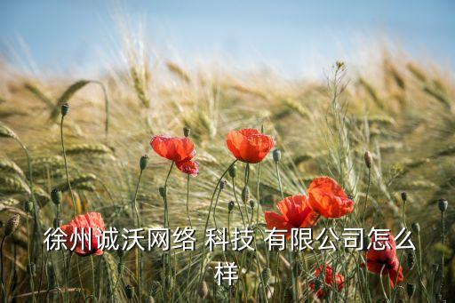  徐州誠(chéng)沃網(wǎng)絡(luò) 科技 有限公司怎么樣