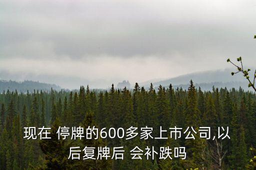 現(xiàn)在 停牌的600多家上市公司,以后復(fù)牌后 會(huì)補(bǔ)跌嗎