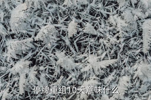  停牌重組10天意味什么