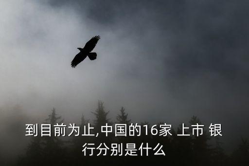 到目前為止,中國的16家 上市 銀行分別是什么