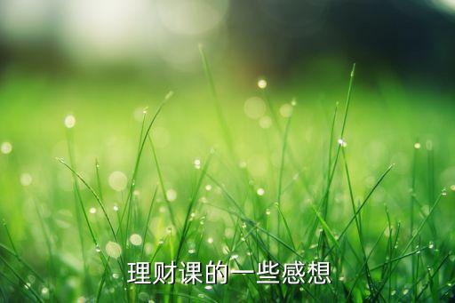 公司理財(cái)心得,大學(xué)生理財(cái)心得