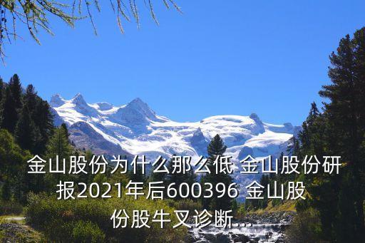  金山股份為什么那么低 金山股份研報(bào)2021年后600396 金山股份股牛叉診斷...