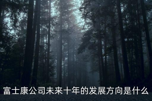 富士康公司未來十年的發(fā)展方向是什么