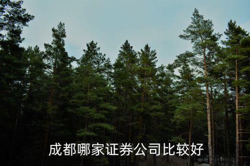  成都哪家證券公司比較好