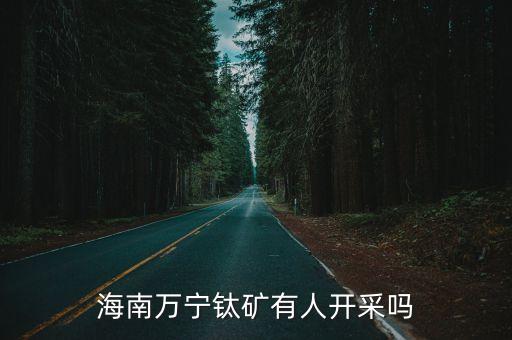 海南萬寧鈦礦有人開采嗎