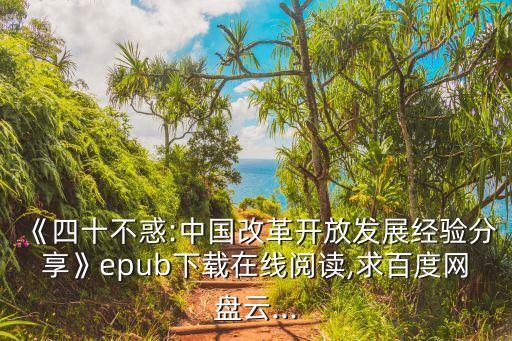 《四十不惑:中國(guó)改革開放發(fā)展經(jīng)驗(yàn)分享》epub下載在線閱讀,求百度網(wǎng)盤云...