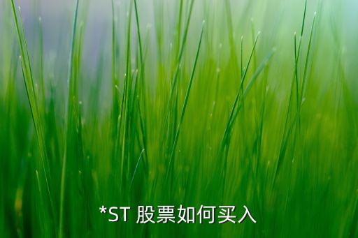 *ST 股票如何買(mǎi)入