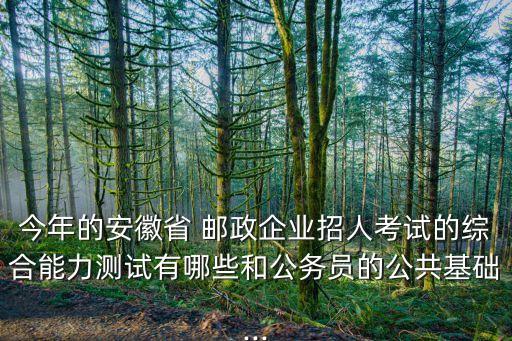 今年的安徽省 郵政企業(yè)招人考試的綜合能力測試有哪些和公務(wù)員的公共基礎(chǔ)...