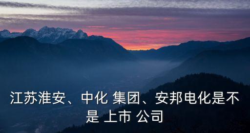 江蘇淮安、中化 集團、安邦電化是不是 上市 公司