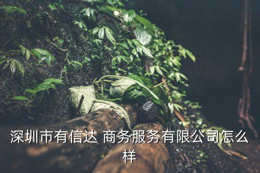 深圳市有信達(dá) 商務(wù)服務(wù)有限公司怎么樣