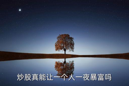 炒股真能讓一個人一夜暴富嗎