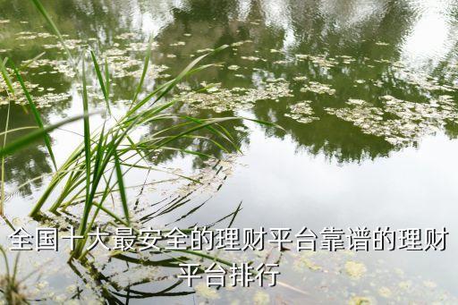 全國十大最安全的理財(cái)平臺靠譜的理財(cái)平臺排行