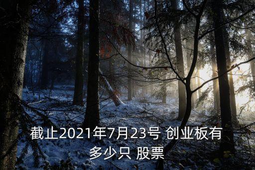 截止2021年7月23號 創(chuàng)業(yè)板有多少只 股票