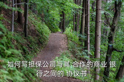 如何寫擔保公司與其 合作的商業(yè) 銀行之間的 協(xié)議書