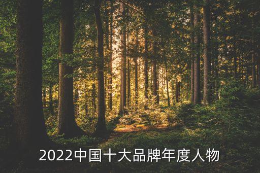 2022中國十大品牌年度人物