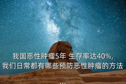 我國惡性腫瘤5年 生存率達40%,我們?nèi)粘６加心男╊A(yù)防惡性腫瘤的方法...