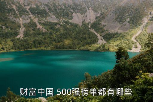 財(cái)富中國 500強(qiáng)榜單都有哪些