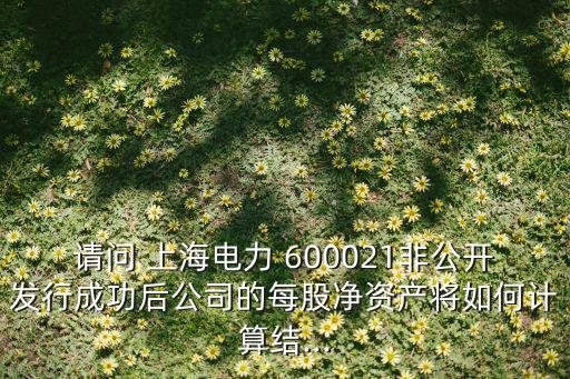 請(qǐng)問 上海電力 600021非公開發(fā)行成功后公司的每股凈資產(chǎn)將如何計(jì)算結(jié)...