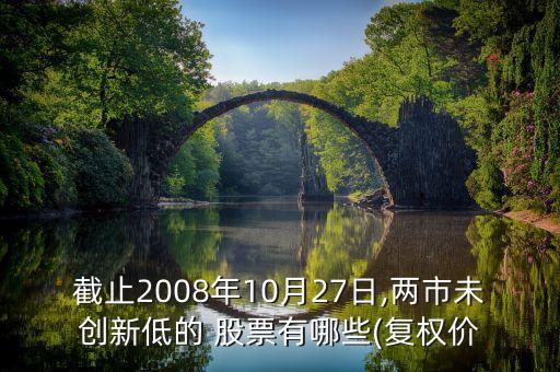 截止2008年10月27日,兩市未創(chuàng)新低的 股票有哪些(復權價