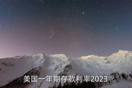 美國一年期存款利率2023