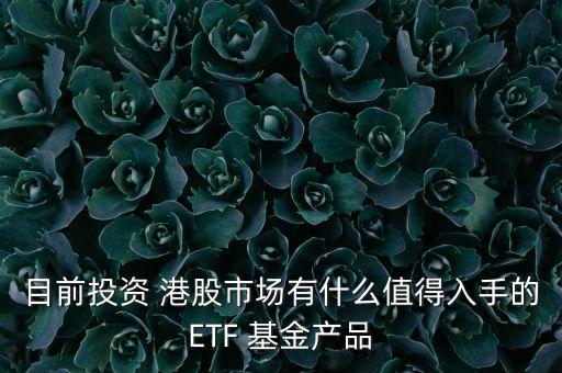 目前投資 港股市場(chǎng)有什么值得入手的ETF 基金產(chǎn)品