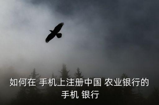 如何在 手機(jī)上注冊(cè)中國(guó) 農(nóng)業(yè)銀行的 手機(jī) 銀行