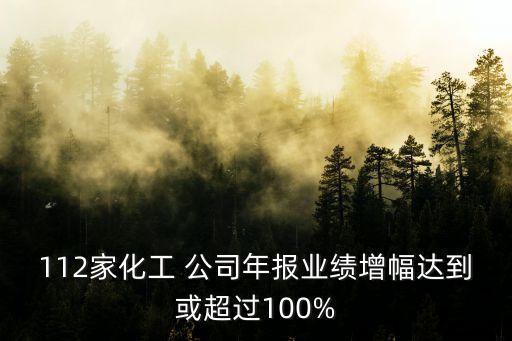 112家化工 公司年報(bào)業(yè)績(jī)?cè)龇_(dá)到或超過100%