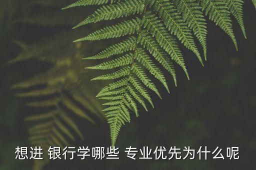 想進(jìn) 銀行學(xué)哪些 專業(yè)優(yōu)先為什么呢