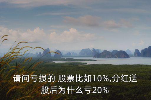 請問虧損的 股票比如10%,分紅送股后為什么虧20%