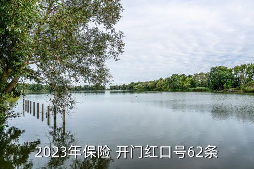 2023年保險(xiǎn) 開(kāi)門紅口號(hào)62條