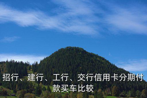 招行、建行、工行、交行信用卡分期付款買車比較