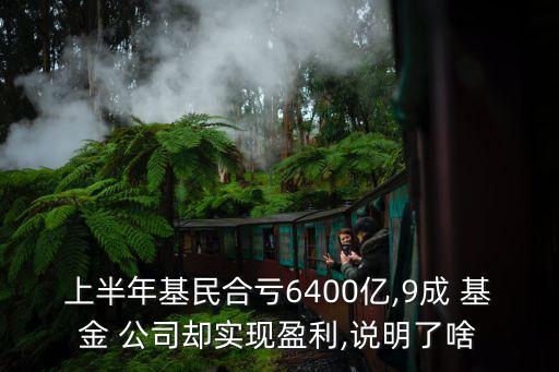 上半年基民合虧6400億,9成 基金 公司卻實(shí)現(xiàn)盈利,說明了啥