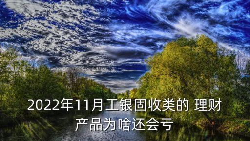 2022年11月工銀固收類的 理財產品為啥還會虧