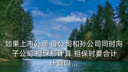 如果上市公司 母公司和孫公司同時向 子公司 擔保那計算 擔保時要合計計算嗎...