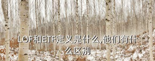 LOF和ETF定義是什么,他們有什么區(qū)別