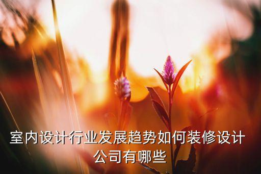 室內(nèi)設(shè)計(jì)行業(yè)發(fā)展趨勢(shì)如何裝修設(shè)計(jì) 公司有哪些