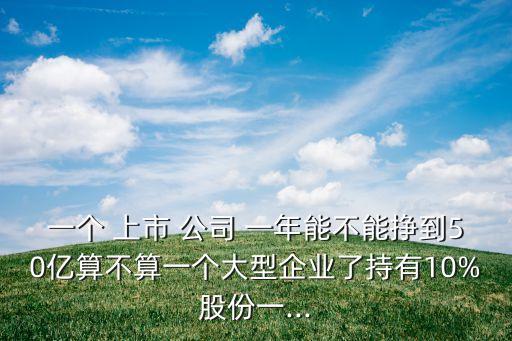 一個 上市 公司 一年能不能掙到50億算不算一個大型企業(yè)了持有10%股份一...