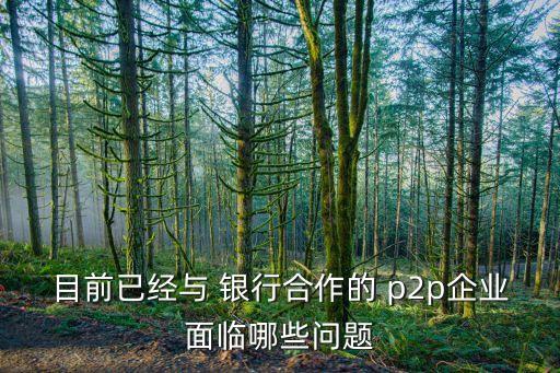 目前已經與 銀行合作的 p2p企業(yè)面臨哪些問題