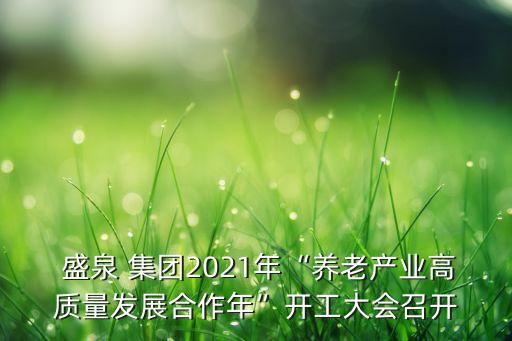  盛泉 集團2021年“養(yǎng)老產(chǎn)業(yè)高質(zhì)量發(fā)展合作年”開工大會召開