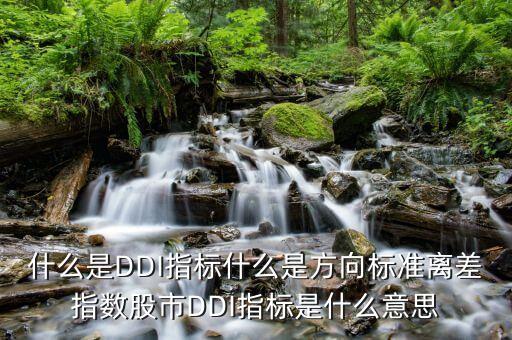 什么是DDI指標什么是方向標準離差指數(shù)股市DDI指標是什么意思