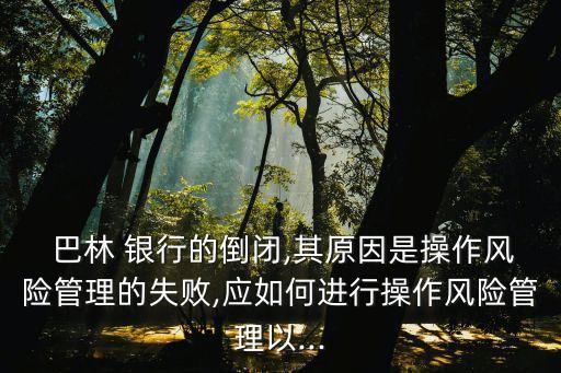 巴林銀行事件案例分析