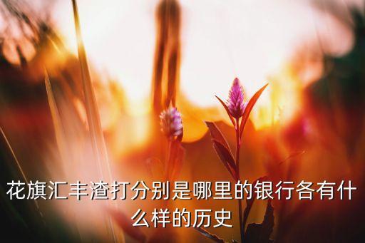 花旗匯豐渣打分別是哪里的銀行各有什么樣的歷史