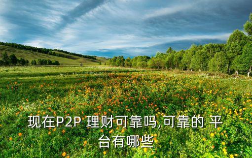 現(xiàn)在P2P 理財可靠嗎,可靠的 平臺有哪些