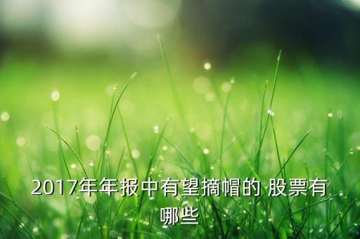 2017年年報(bào)中有望摘帽的 股票有哪些