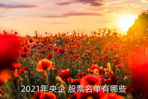 2021年央企 股票名單有哪些