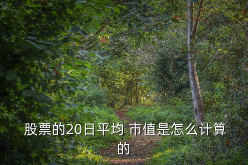  股票的20日平均 市值是怎么計算的