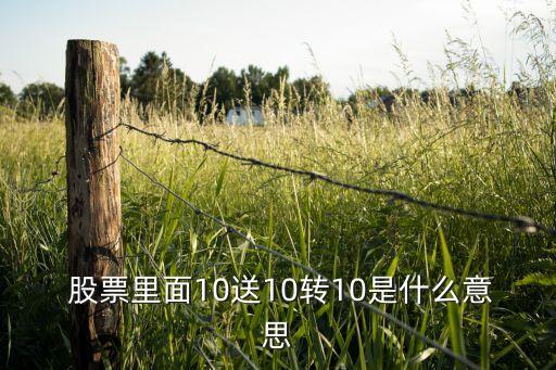  股票里面10送10轉(zhuǎn)10是什么意思