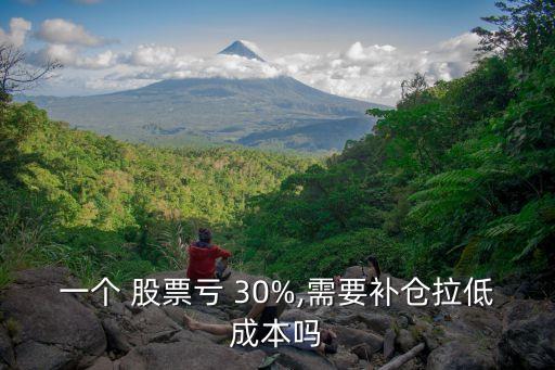 一個 股票虧 30%,需要補倉拉低成本嗎