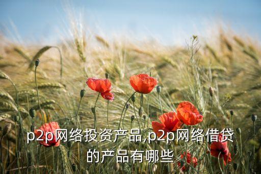 最新p2p網(wǎng)絡(luò)投資產(chǎn)品,p2p網(wǎng)絡(luò)借貸的產(chǎn)品有哪些